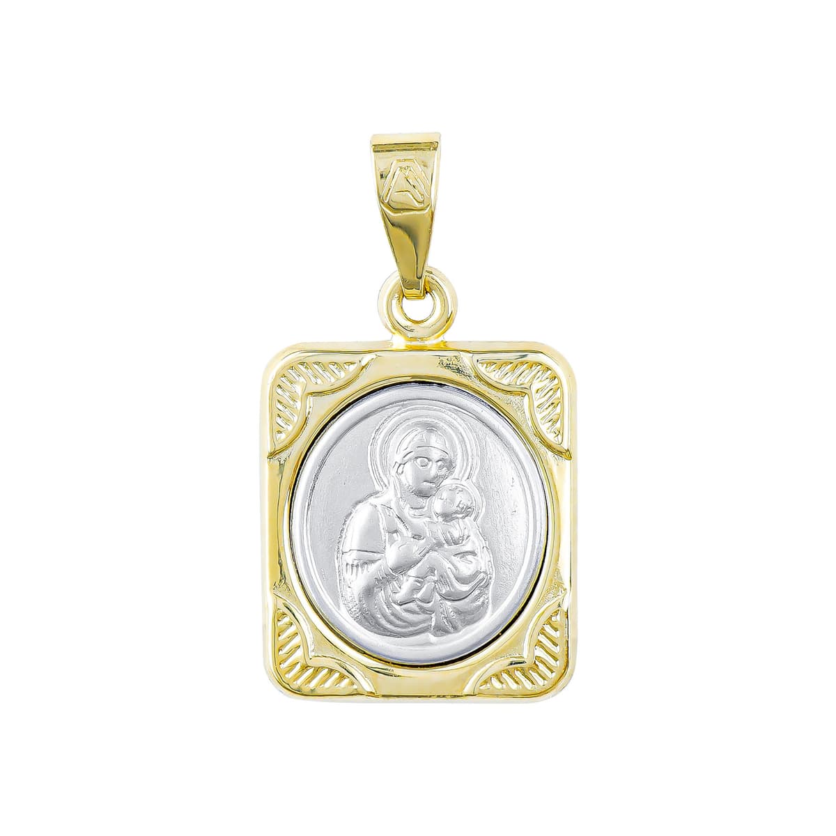 Φυλαχτό Aπό Δίχρωμο Χρυσό 9 Καρατίων PA687