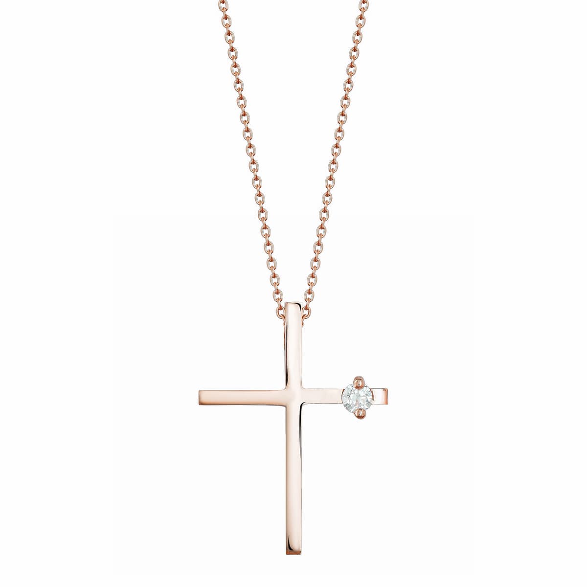 Girls' Baptism Crosses Gofas Rose Gold