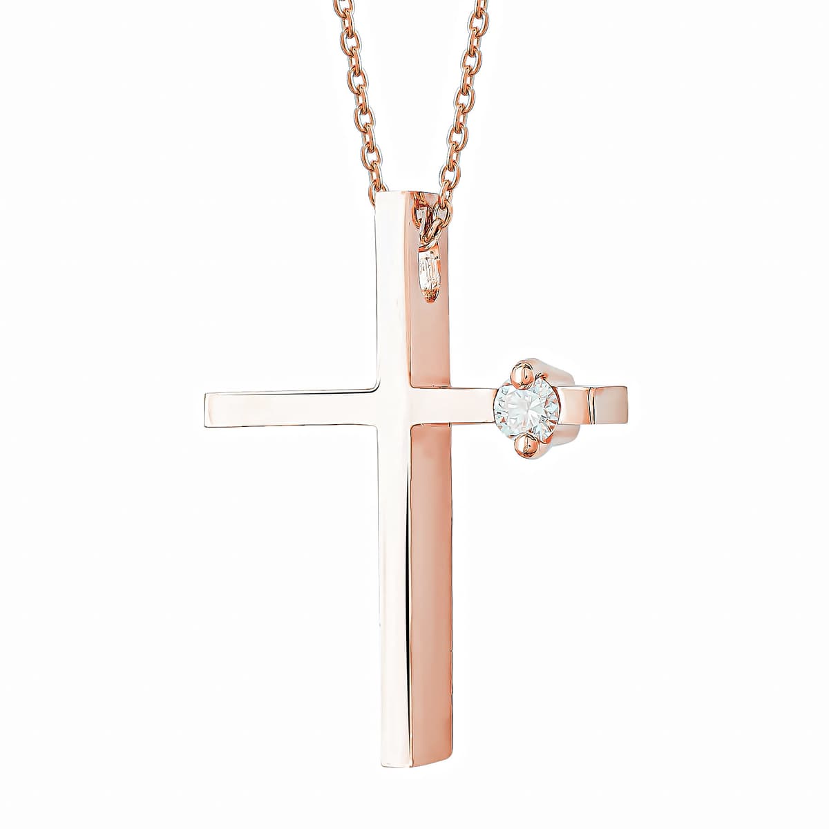 Girls' Baptism Crosses Gofas Rose Gold