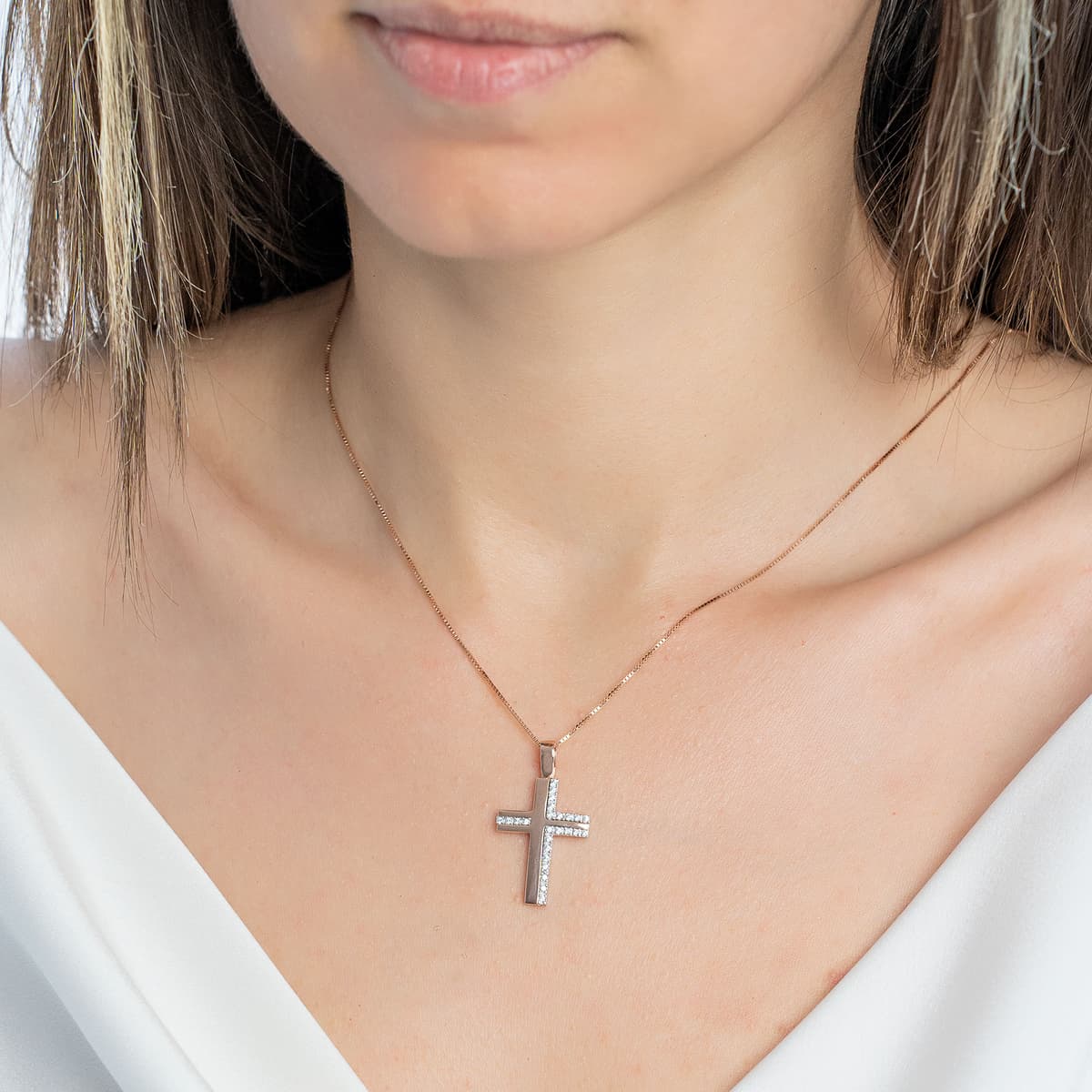 Girls' Baptism Crosses Gofas Gold