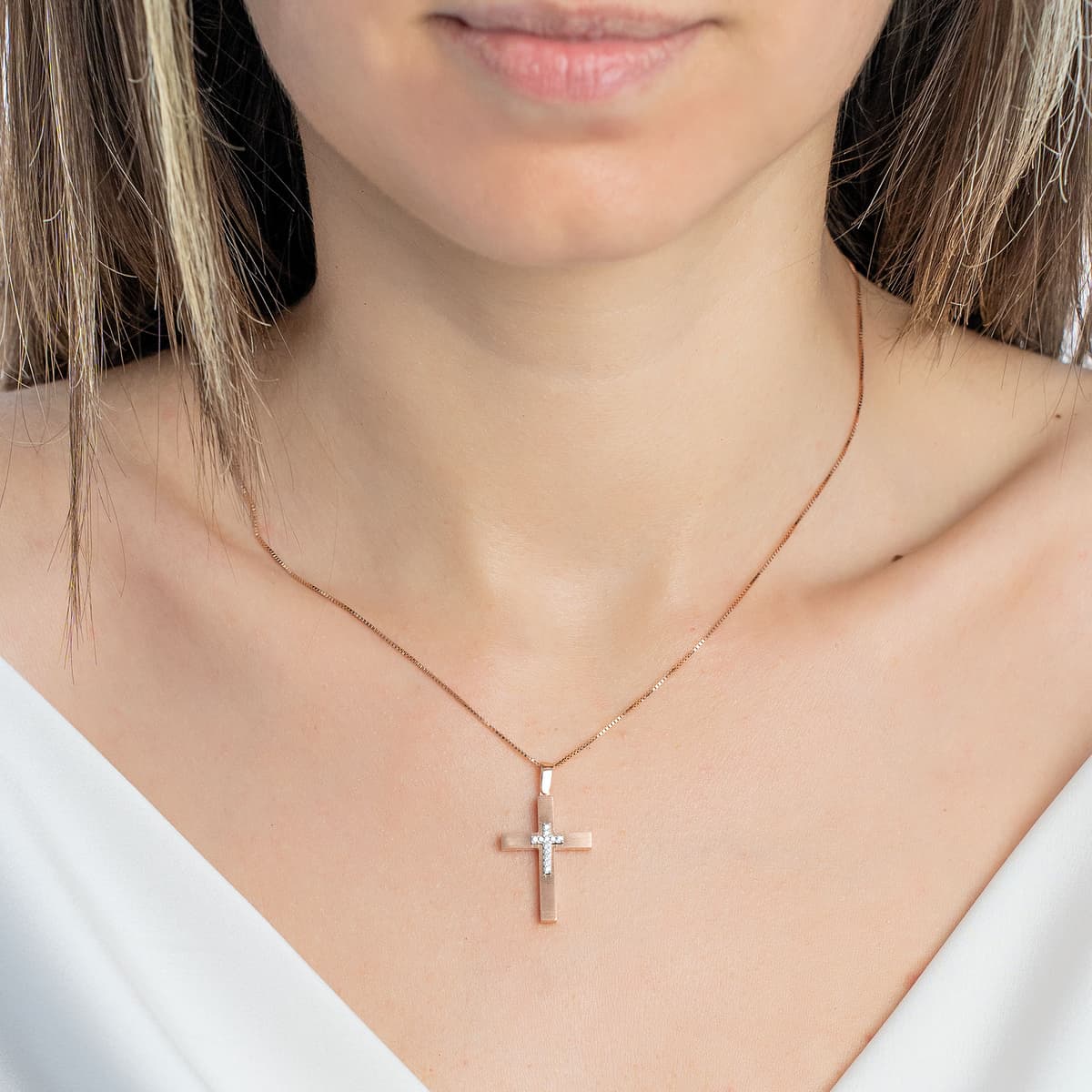 Girls' Baptism Crosses Gofas Gold