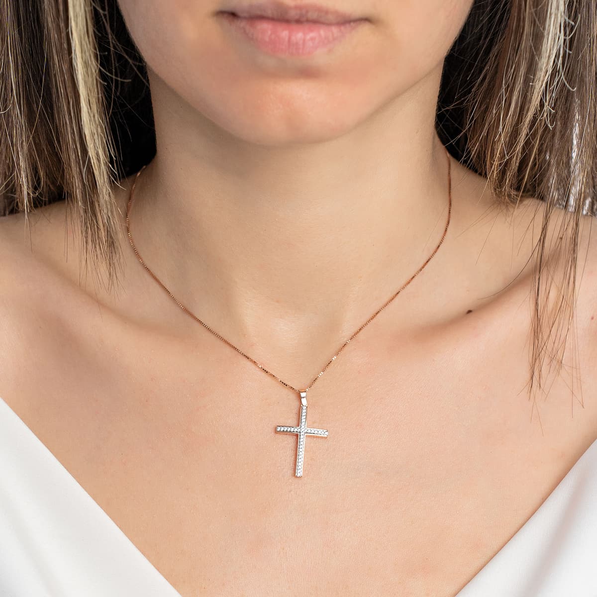 Girls' Baptism Crosses Gofas Gold