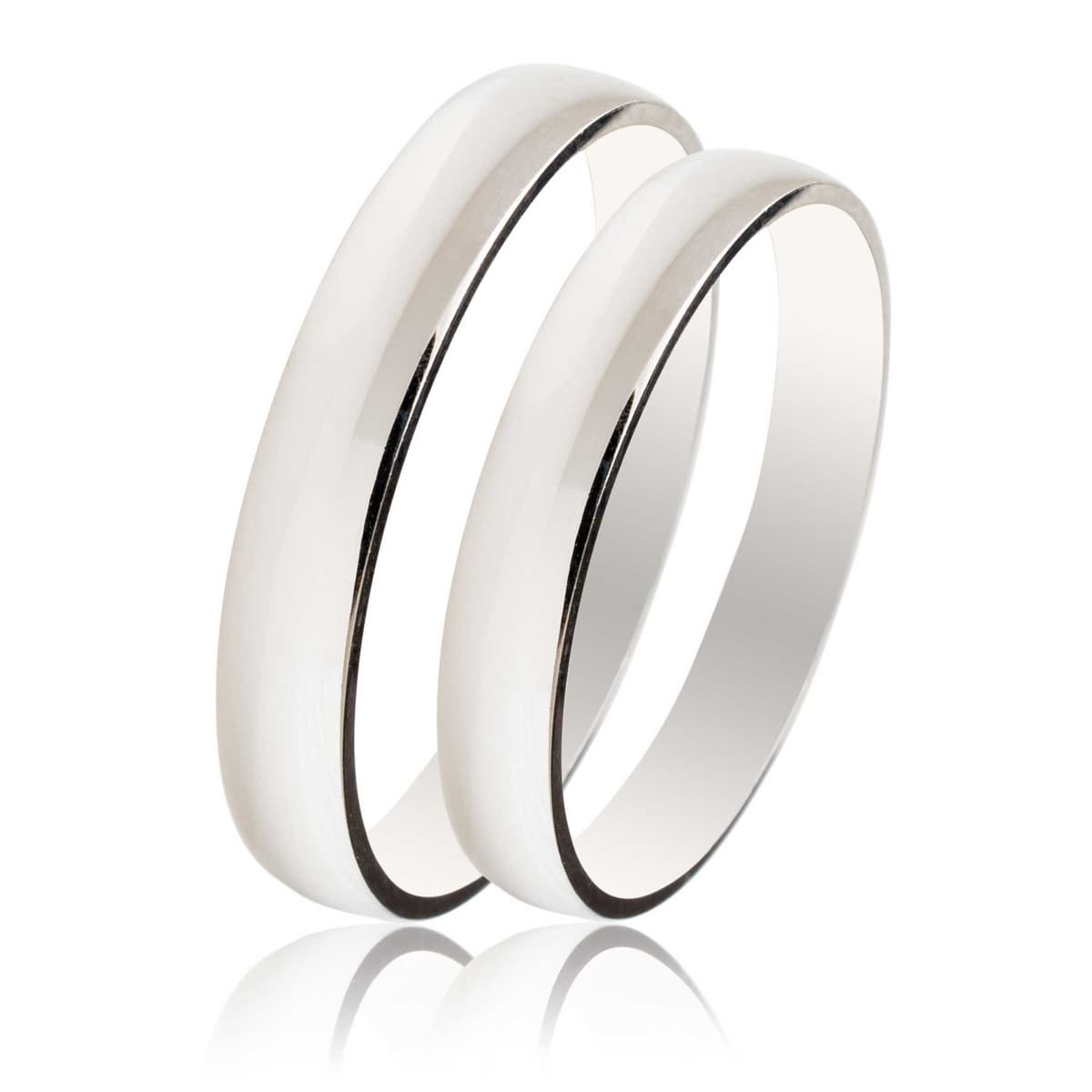 Λευκή Χρυσή Βέρα Γάμου WR491W