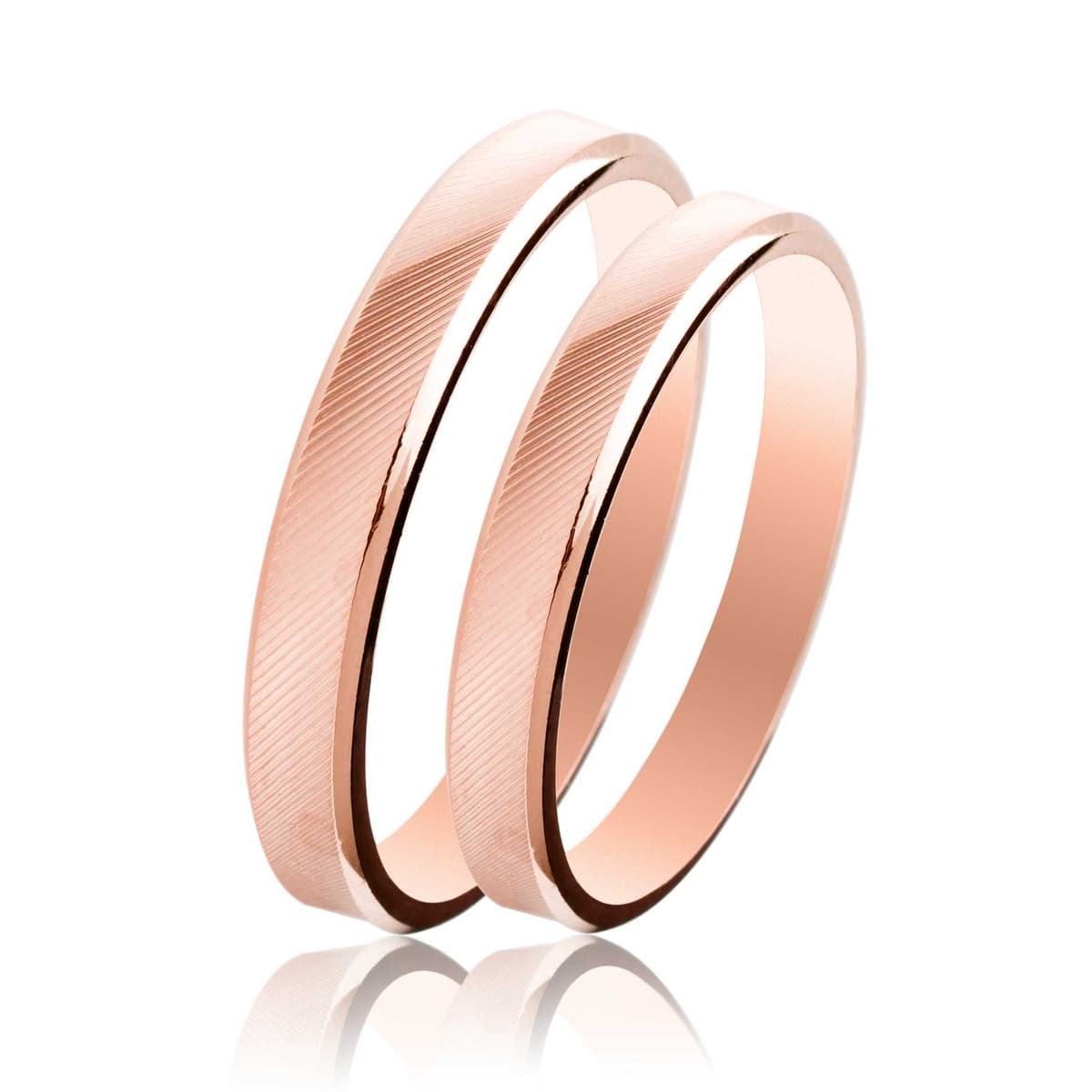 Ροζ Χρυσή Βέρα Γάμου WR493R