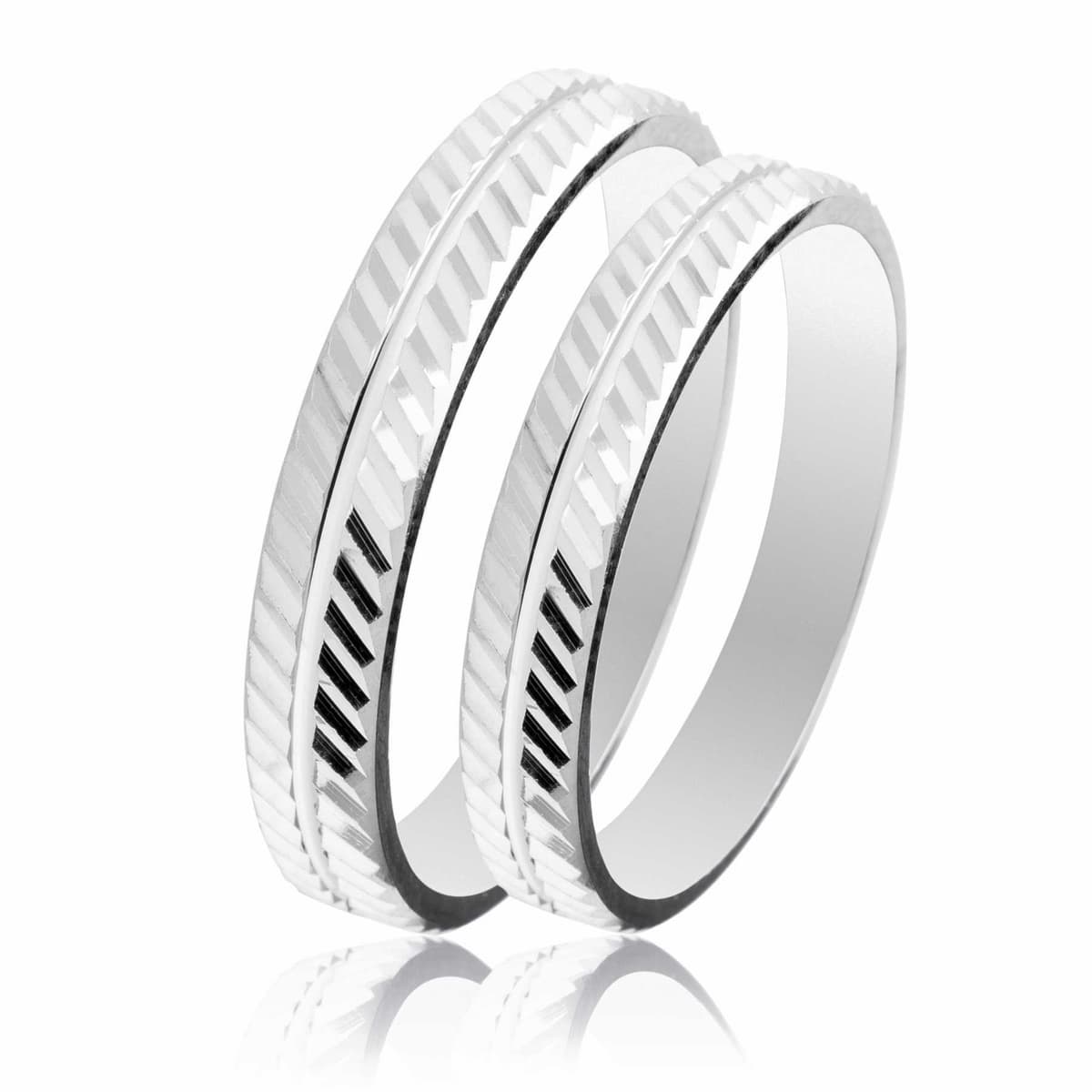 Λευκή Χρυσή Βέρα Γάμου WR496W