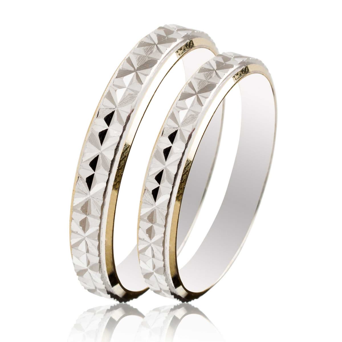 Δίχρωμη Χρυσή Βέρα Γάμου WR497