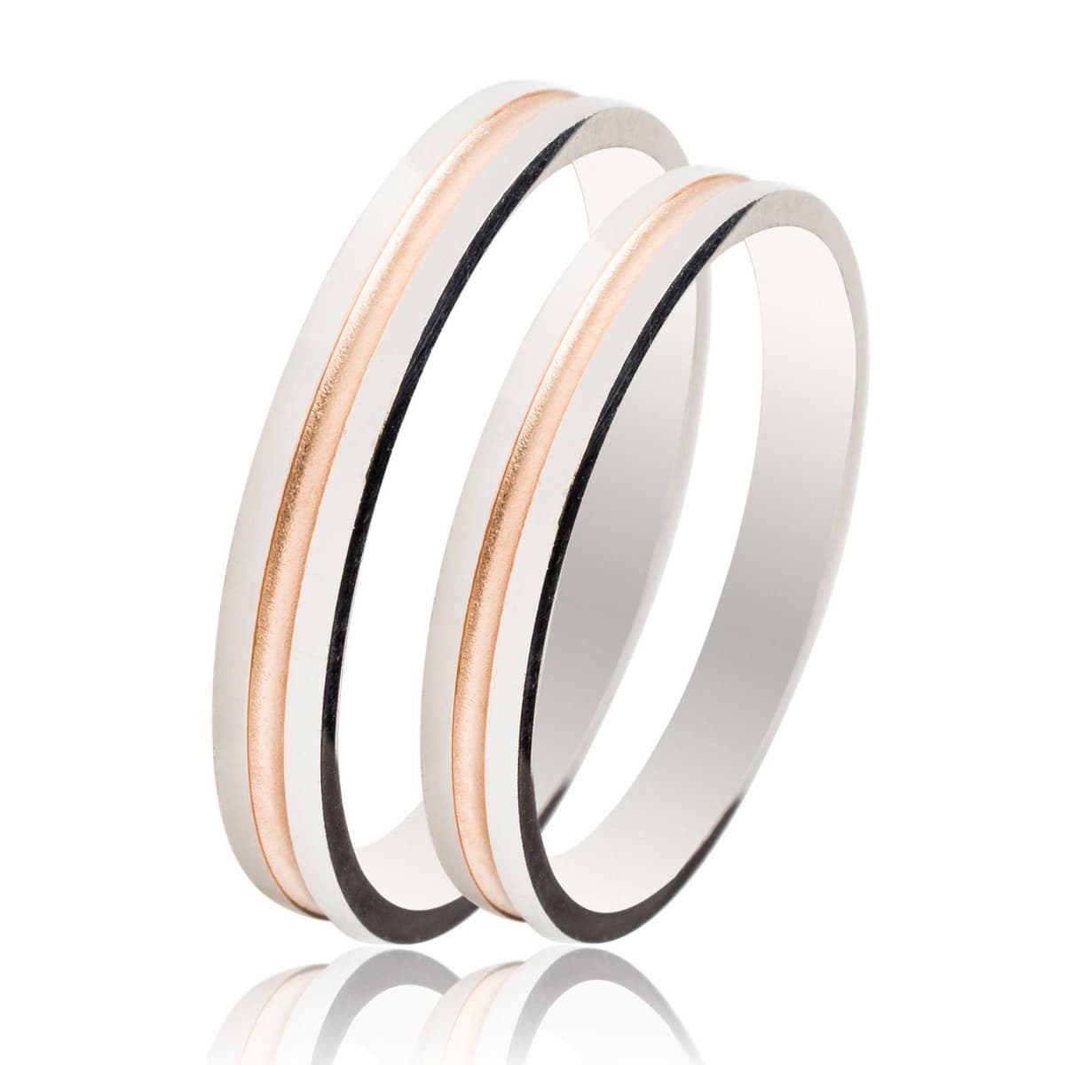 Δίχρωμη Χρυσή Βέρα Γάμου WR503