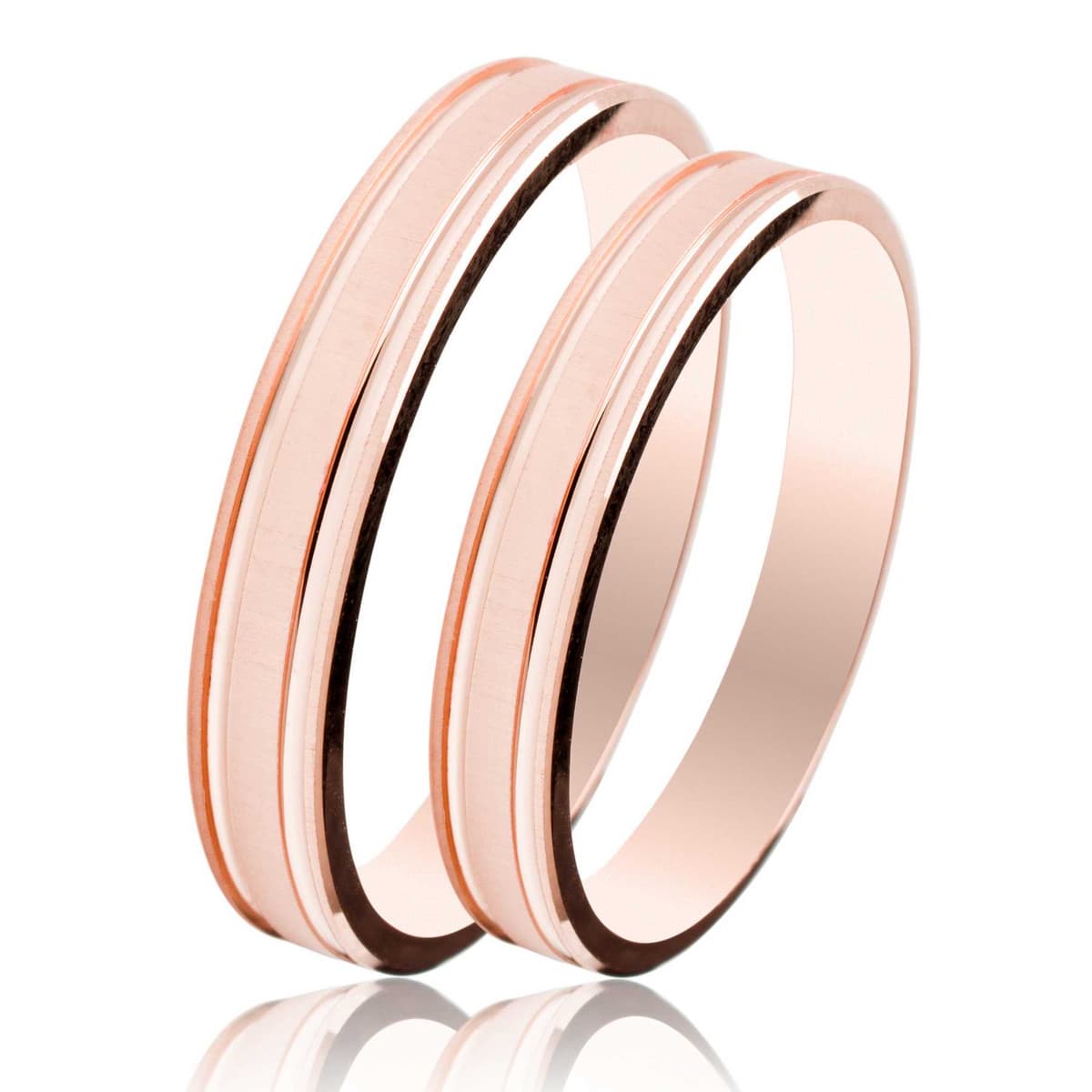 Ροζ Χρυσή Βέρα Γάμου WR507R