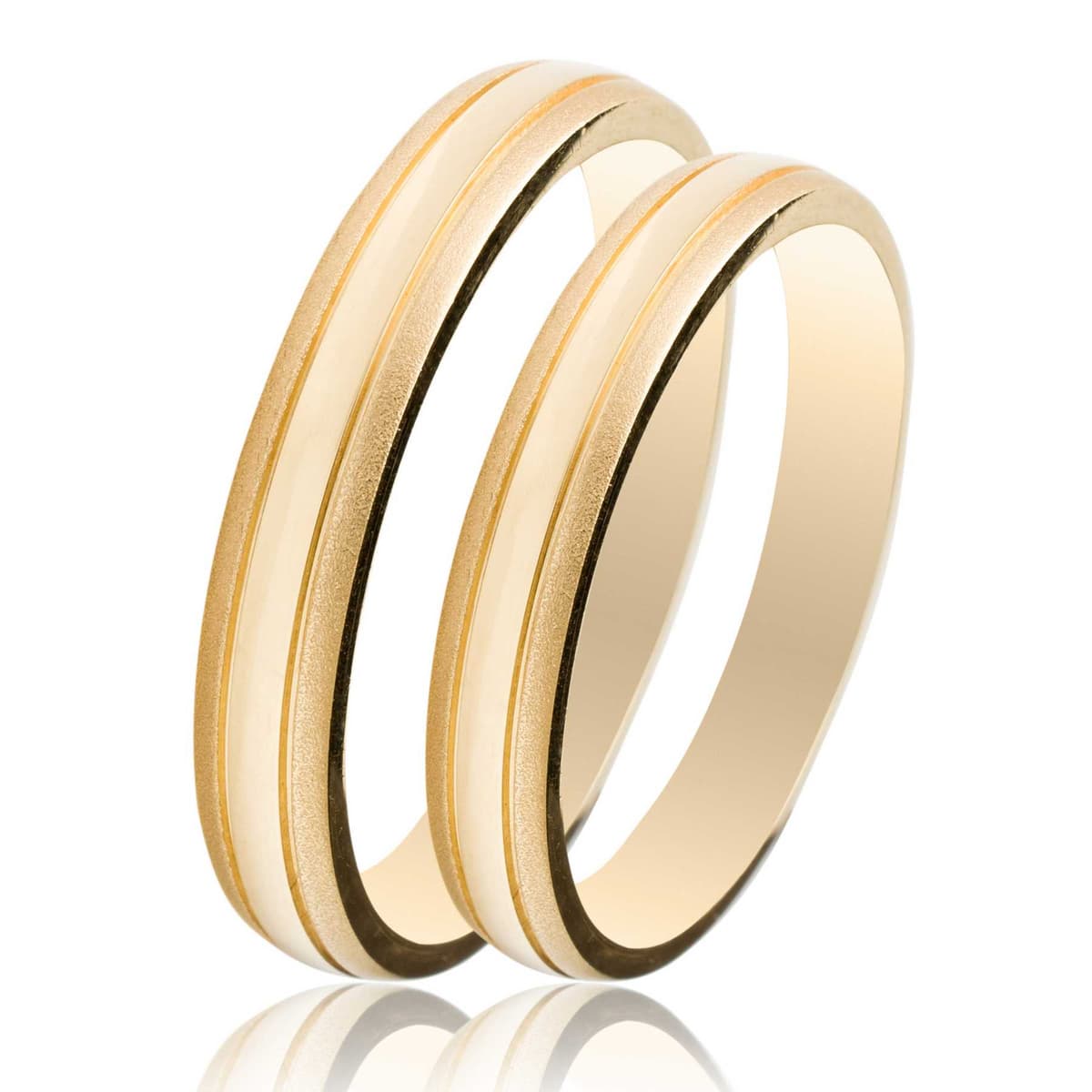 Kίτρινη Χρυσή Βέρα Γάμου WR509