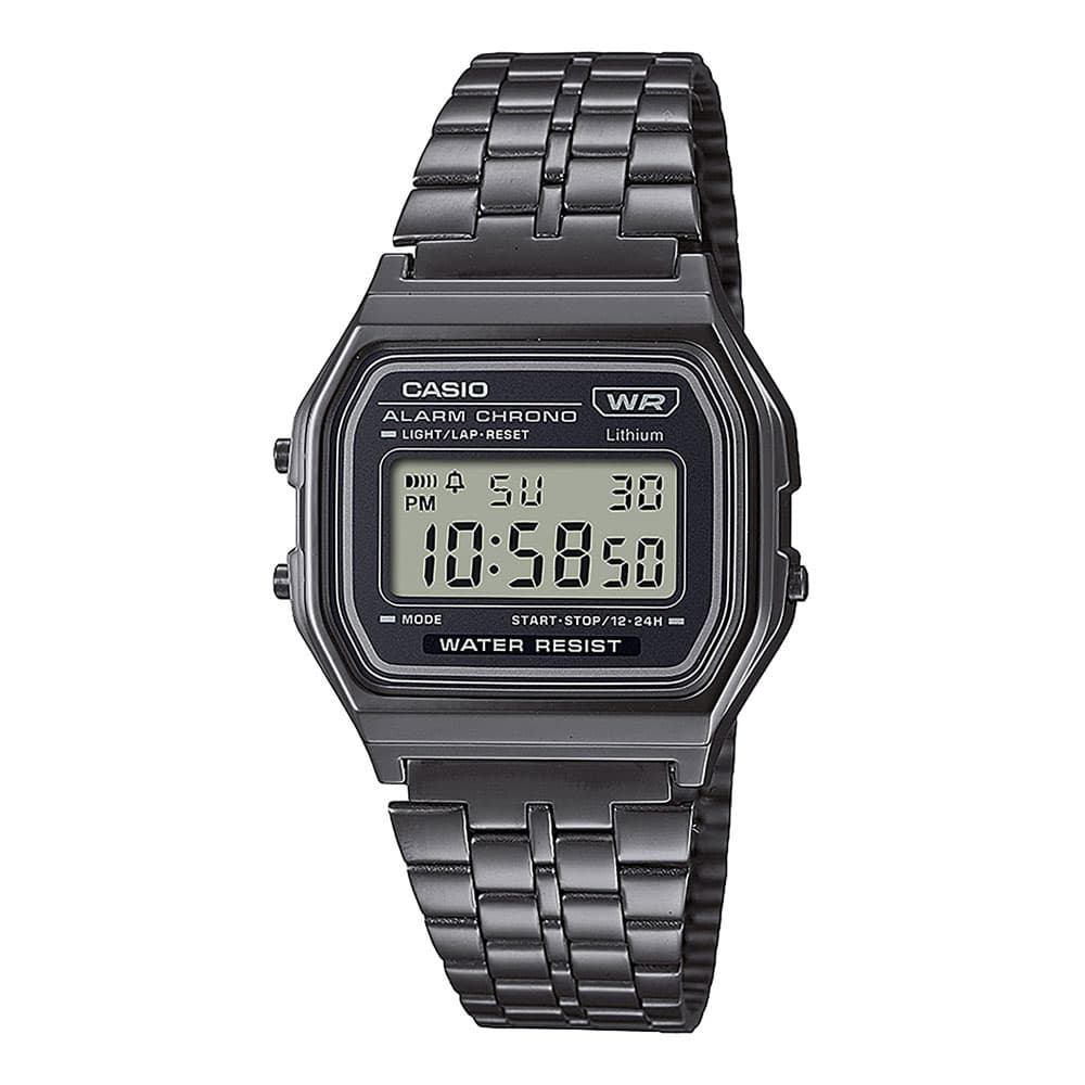 CASIO Vintage Silver Stainless Steel Bracelet A-158WETB-1AEF