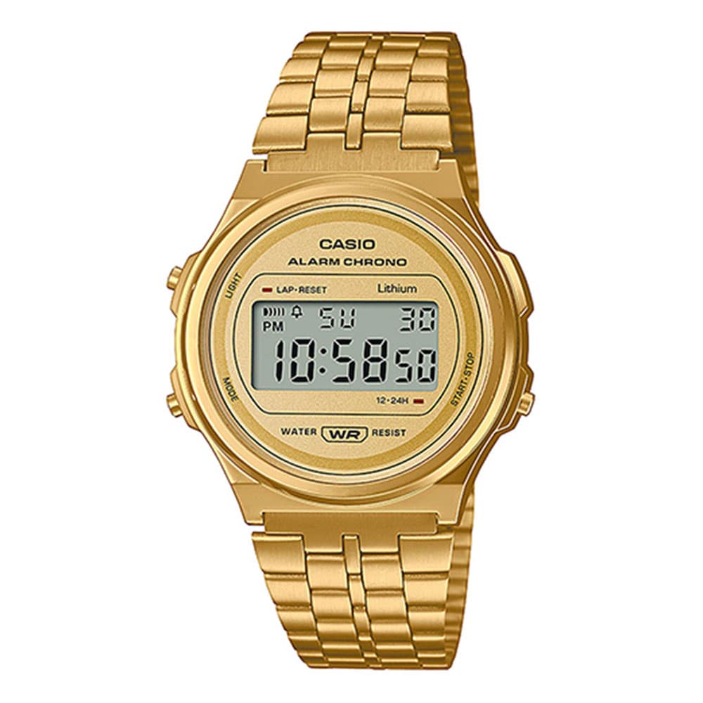 CASIO Vintage Gold Stainless Steel Bracelet A-171WEG-9AEF