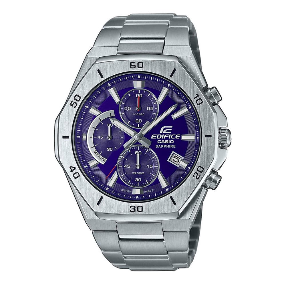 CASIO Edifice Silver Stainless Steel Bracelet EFB-680D-2BVUEF