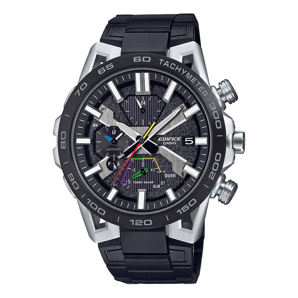 CASIO Edifice Sospensione Solar Bluetooth Black Stainless Steel Chronograph EQB-2000DC-1AER