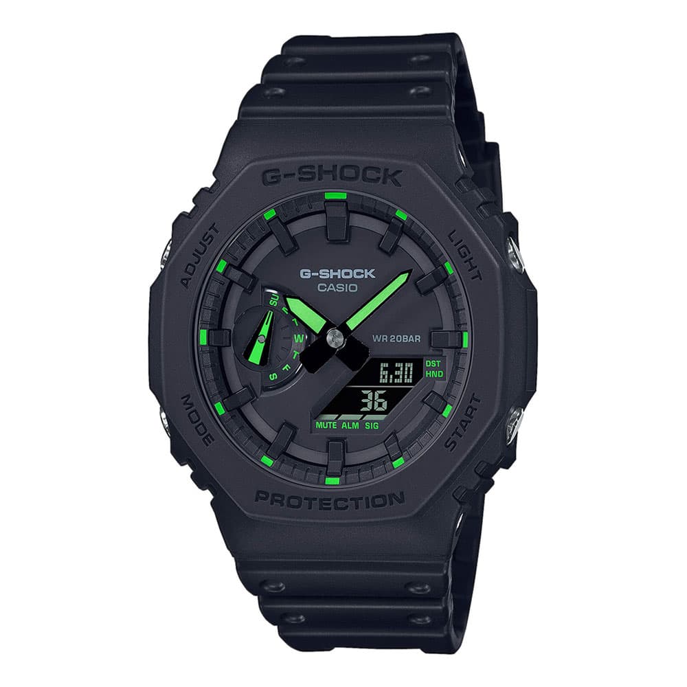 CASIO G-Shock Octagon 2100 Utility Black Series Black Rubber Strap GA-2100-1A3ER