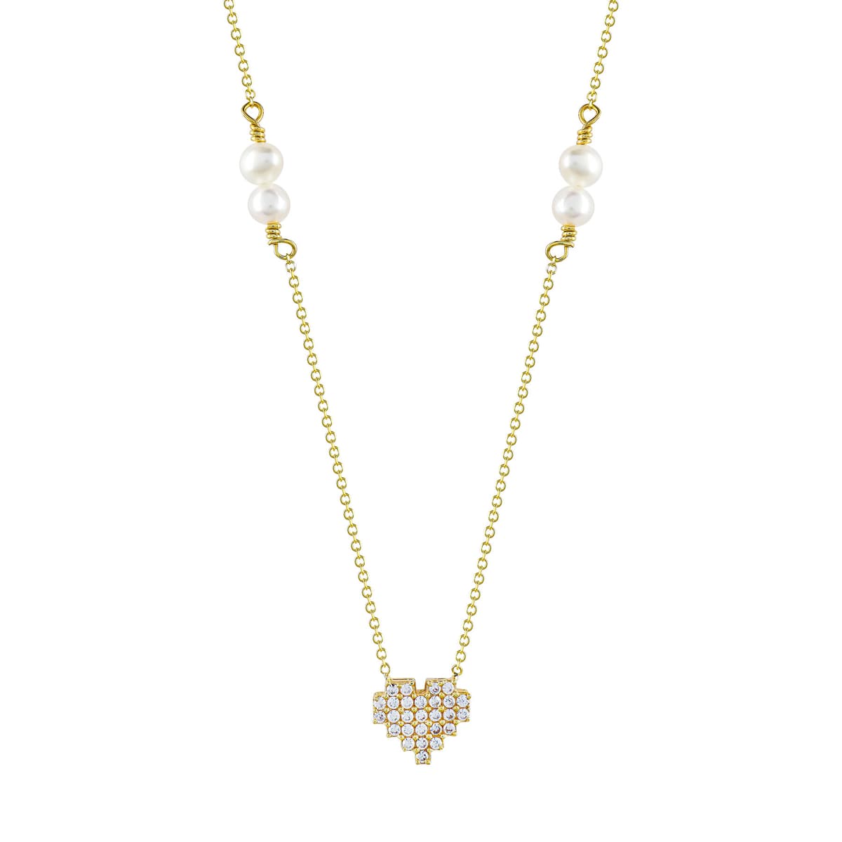 Κολιέ Καρδούλα από Κίτρινο Χρυσό 14 Καρατίων KL1689