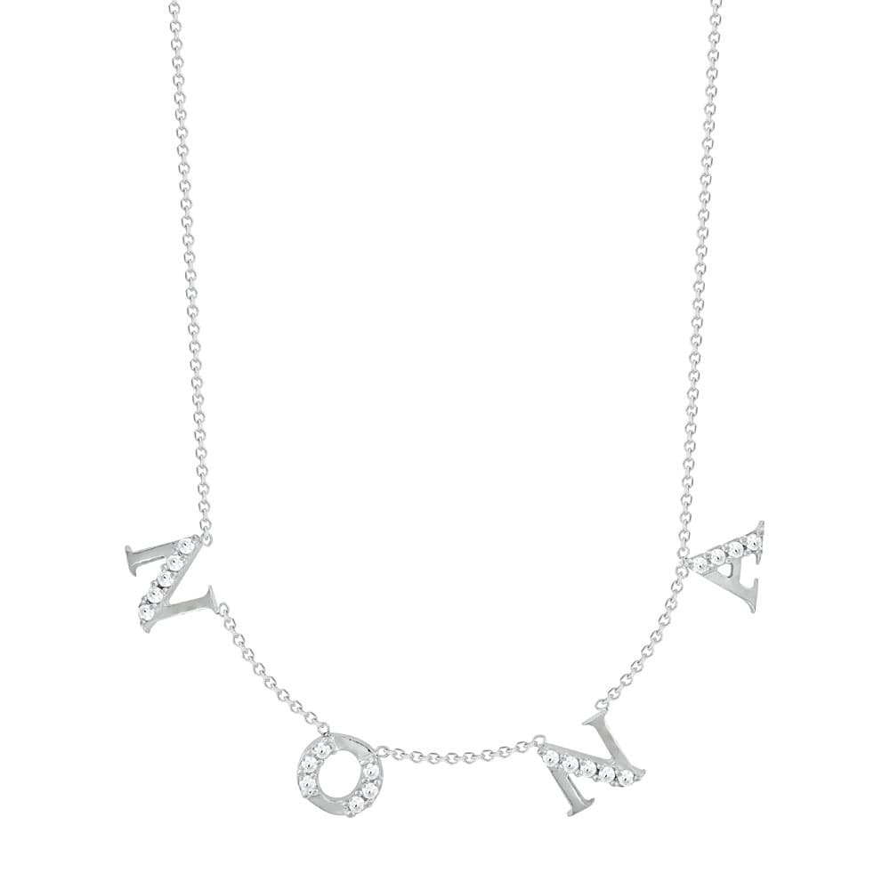 Κολιέ NONA από Λευκό Χρυσό 14 Καρατίων KL1708