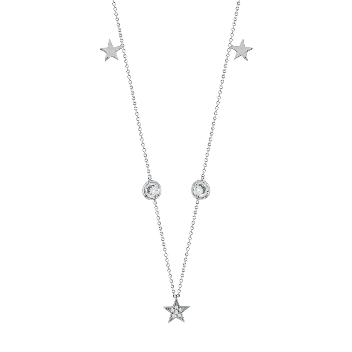 Κολιέ με Σχεδιάκια από Λευκό Χρυσό 9 Καρατίων KL1753