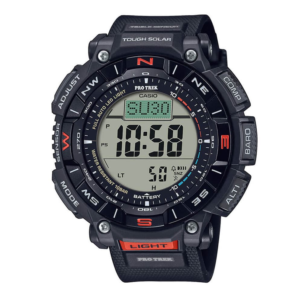 CASIO Protrek Tough Solar Chronograph Black Biosourced Strap PRG-340-1ER