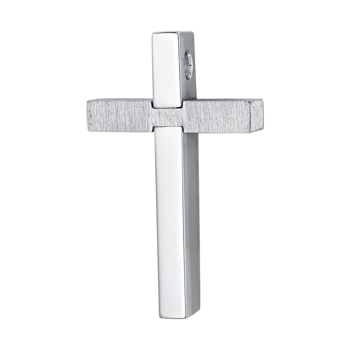 Σταυρός Βάπτισης Ανδρικός Σε Λευκό Χρυσό 18 Καρατίων ST3104