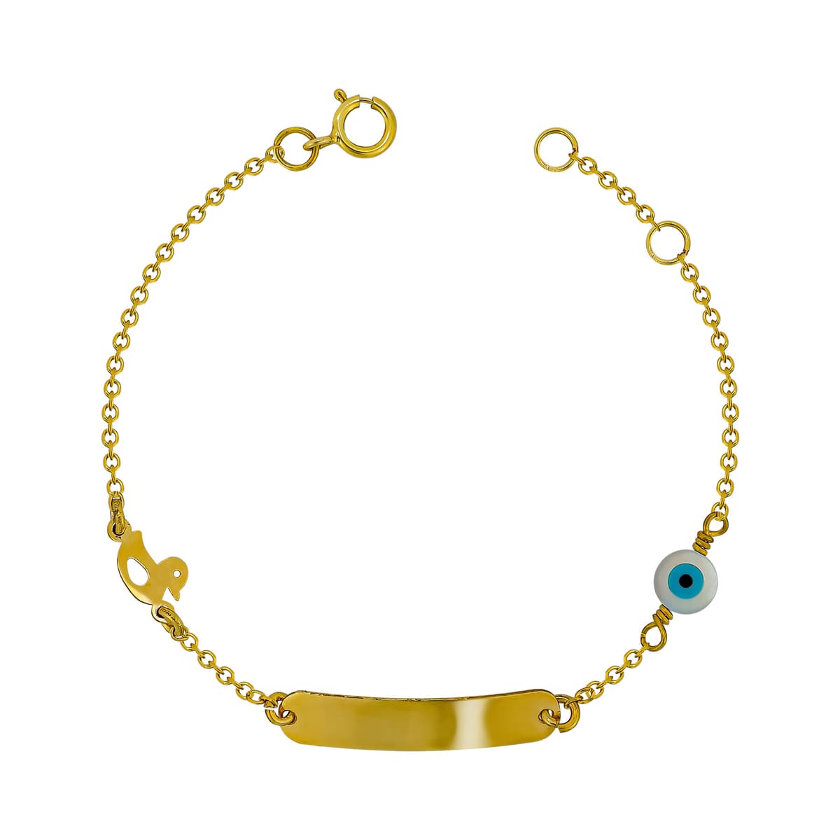 Παιδική Ταυτότητα από Κίτρινο Χρυσό 14 Καρατίων TVR537