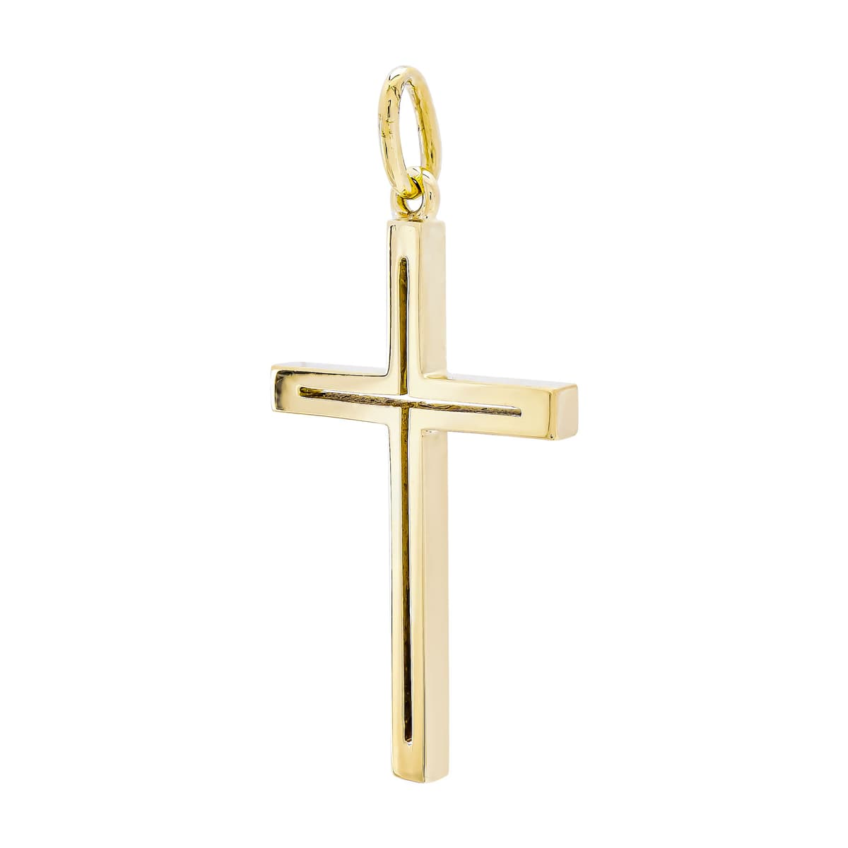Kiriakos Gofas Σταυρός Βάπτισης Ανδρικός Σε Κίτρινο Χρυσό 14 Καρατίων ST3373