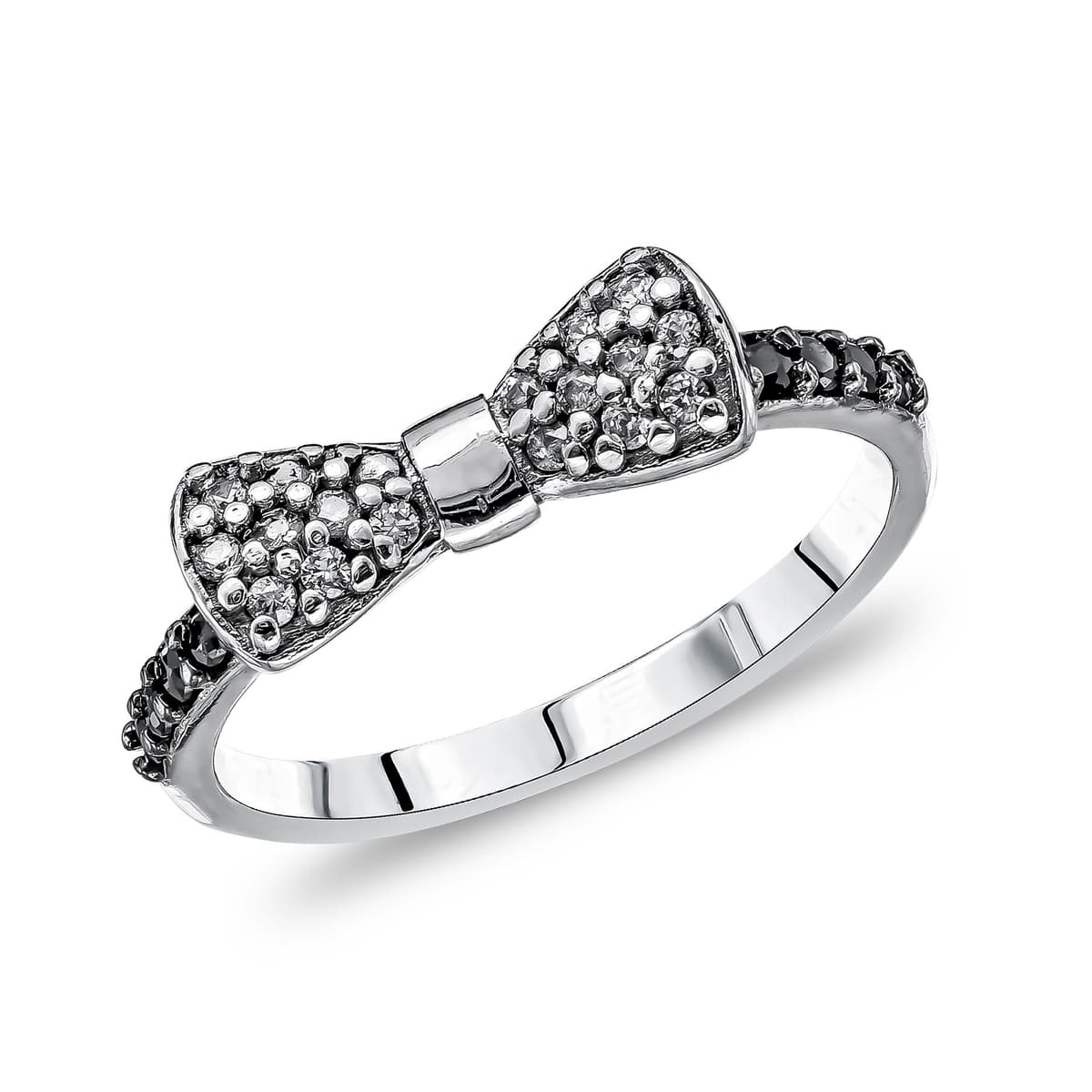 Δαχτυλίδι με Φιόγκο απο Λευκό Χρυσό 14 Καρατίων DX1831