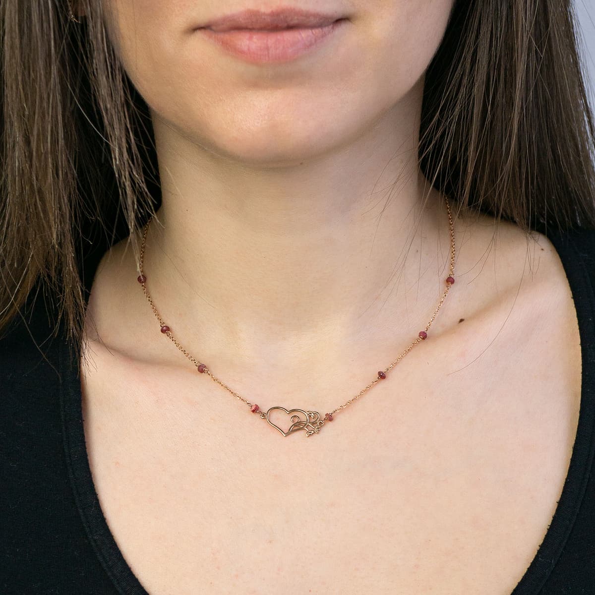 Women's Necklaces Gofas Rose Gold