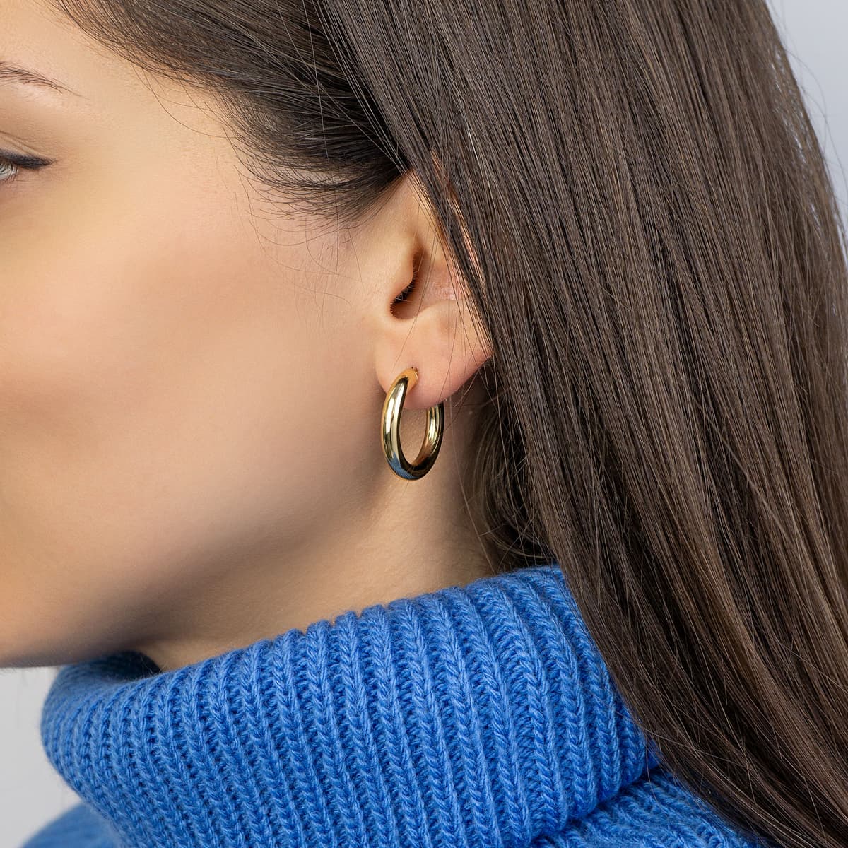 Women's Hoop Earrings Gofas Gold