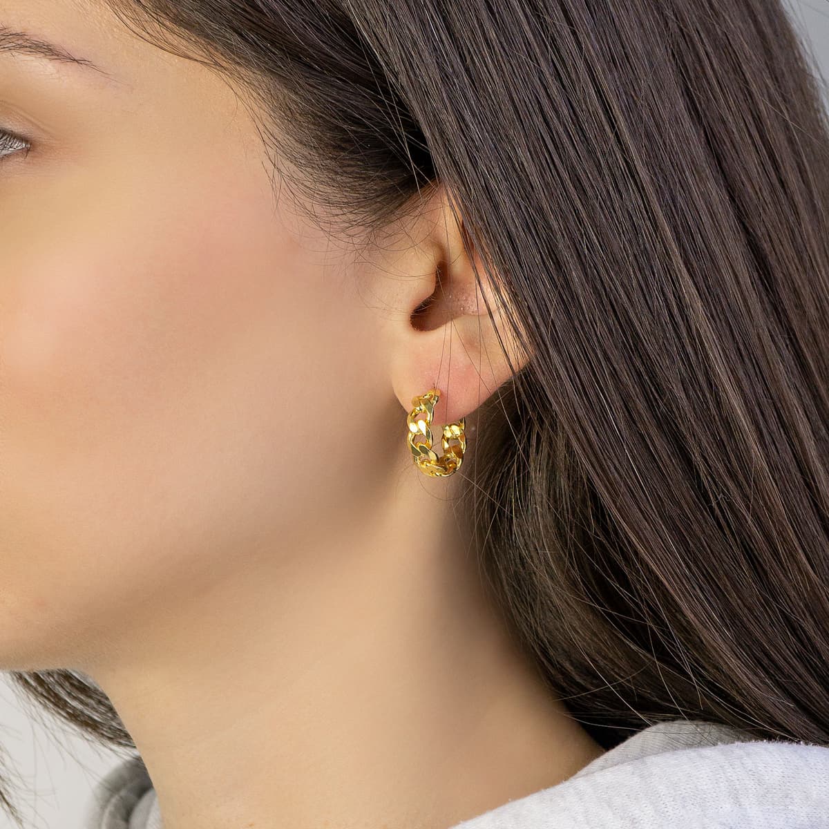 Women's Hoop Earrings Gofas Silver