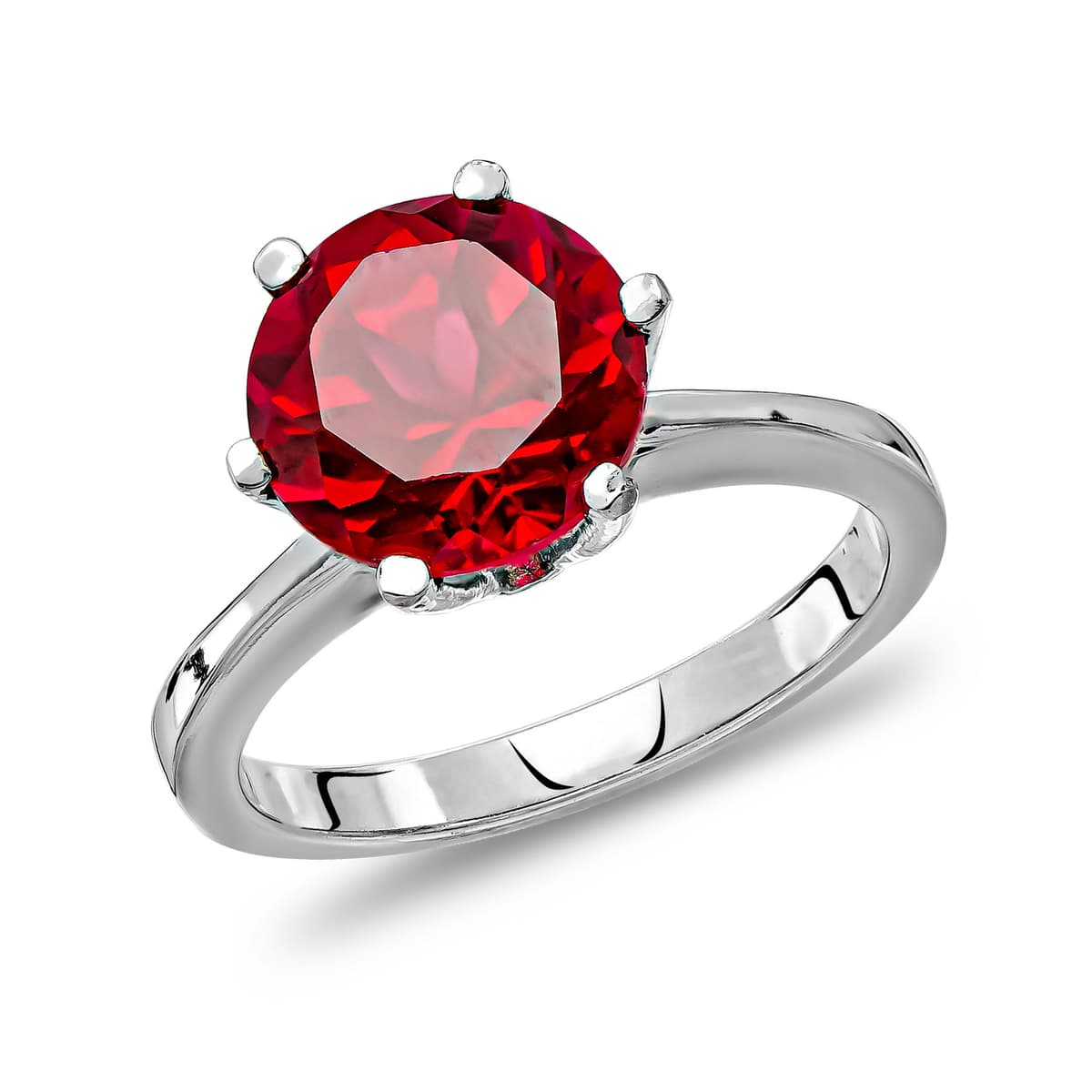 Δαχτυλίδι με Γρανάτη απο Λευκό Χρυσό 14 Καρατίων DX1847