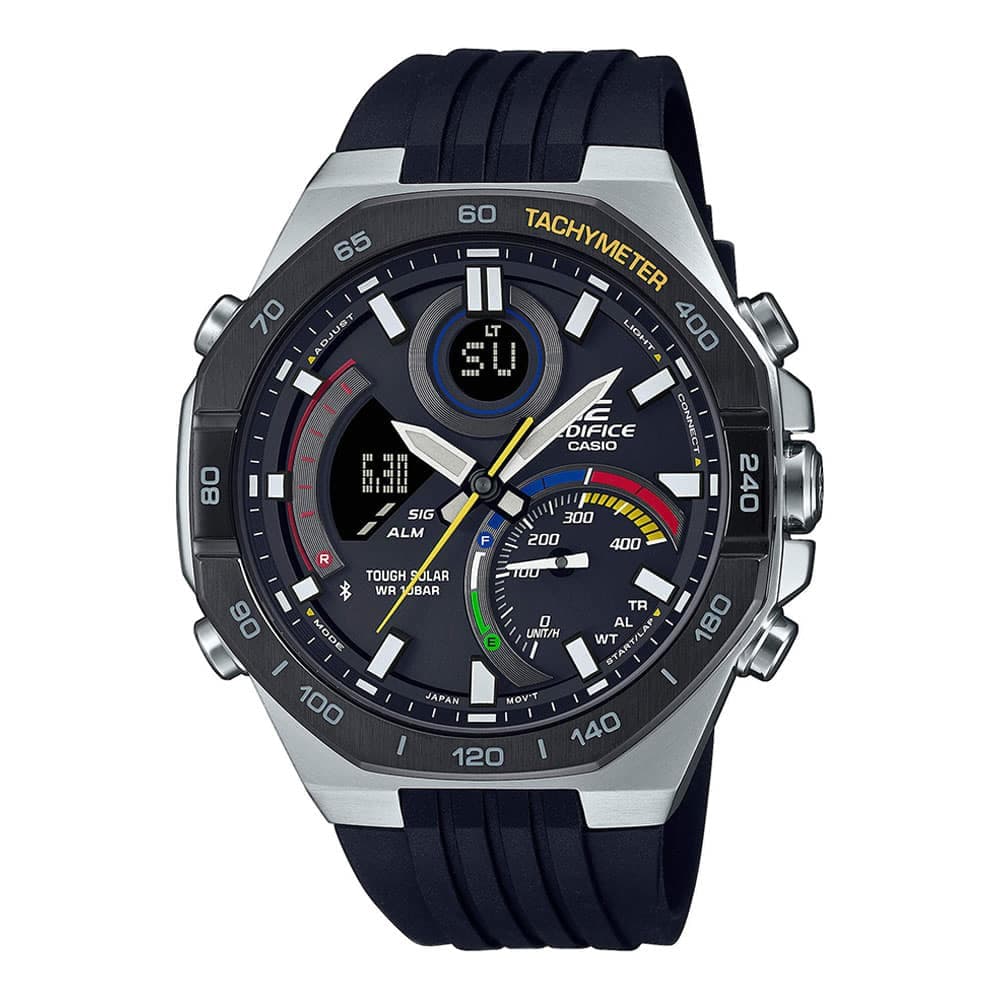 CASIO Edifice Solar Black Rubber Strap ECB-950MP-1AEF