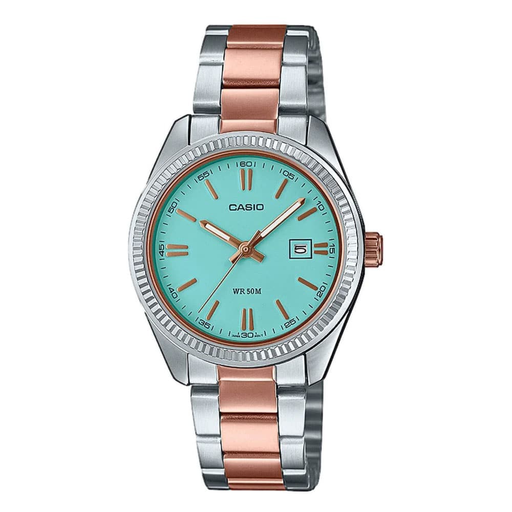 CASIO Two Tone Stainless Steel Bracelet LTP-1302PRG-2AVEF