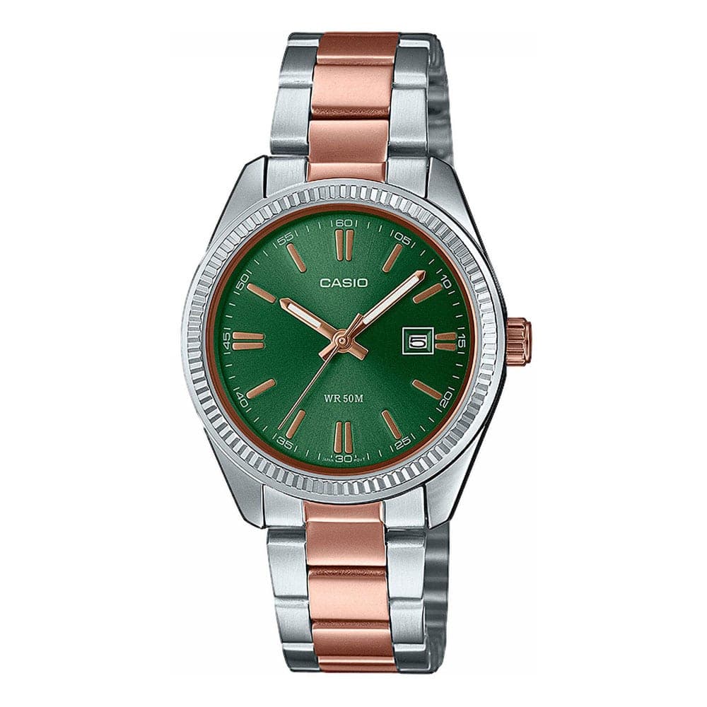 CASIO Two Tone Stainless Steel Bracelet LTP-1302PRG-3AVEF