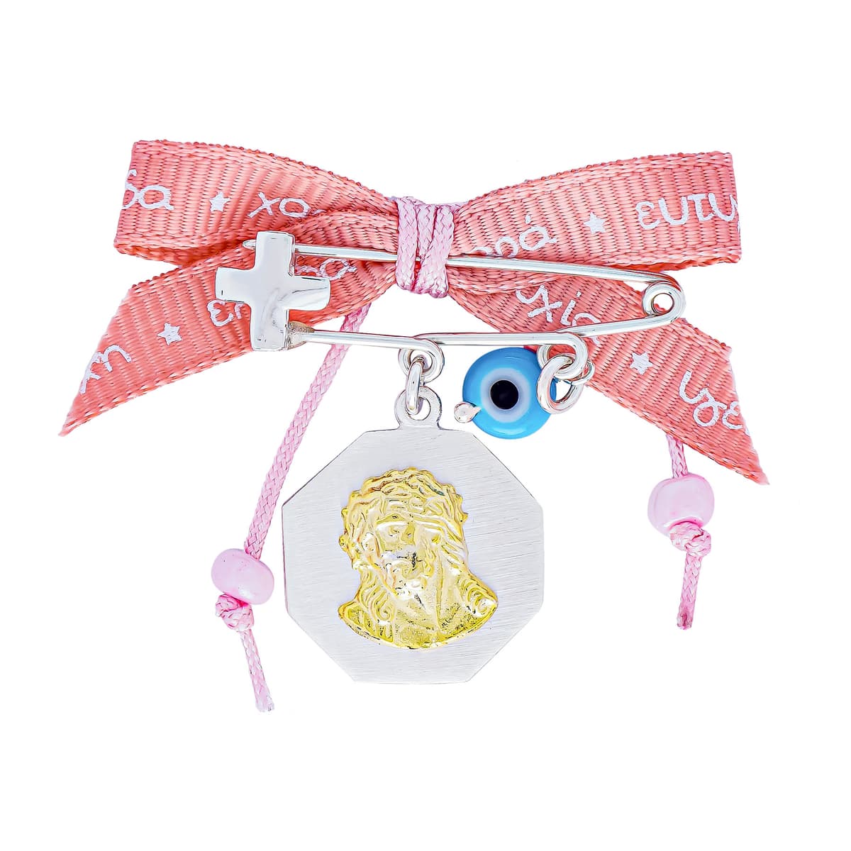 Παραμάνα Για Νεογέννητο Από Δίχρωμο Ασήμι PR711