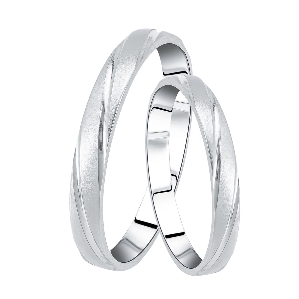 Λευκή Χρυσή Βέρα Γάμου WR514W