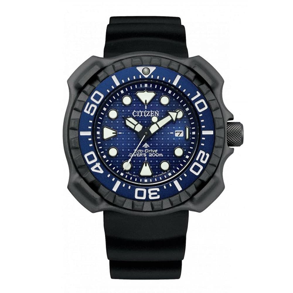 Citizen Promaster Marine Eco-Drive Black Rubber Strap BN0225-04L