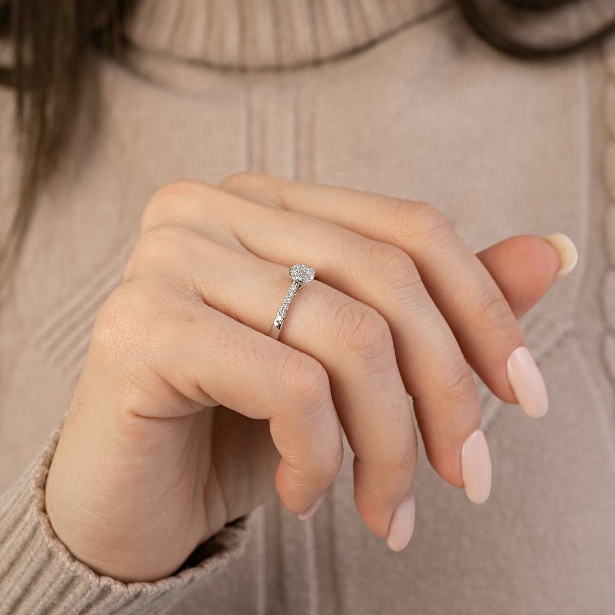 Women's Rings Diamond Group Silver