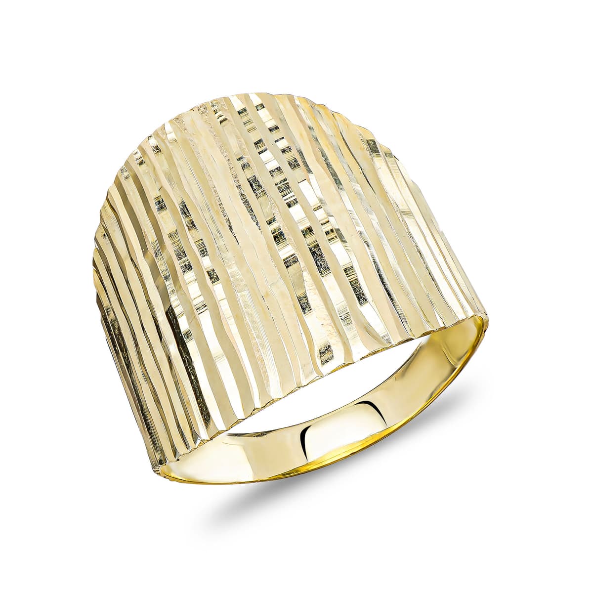 Δαχτυλίδι Φαρδύ απο Κίτρινο Χρυσό 14 Καρατίων DX1866