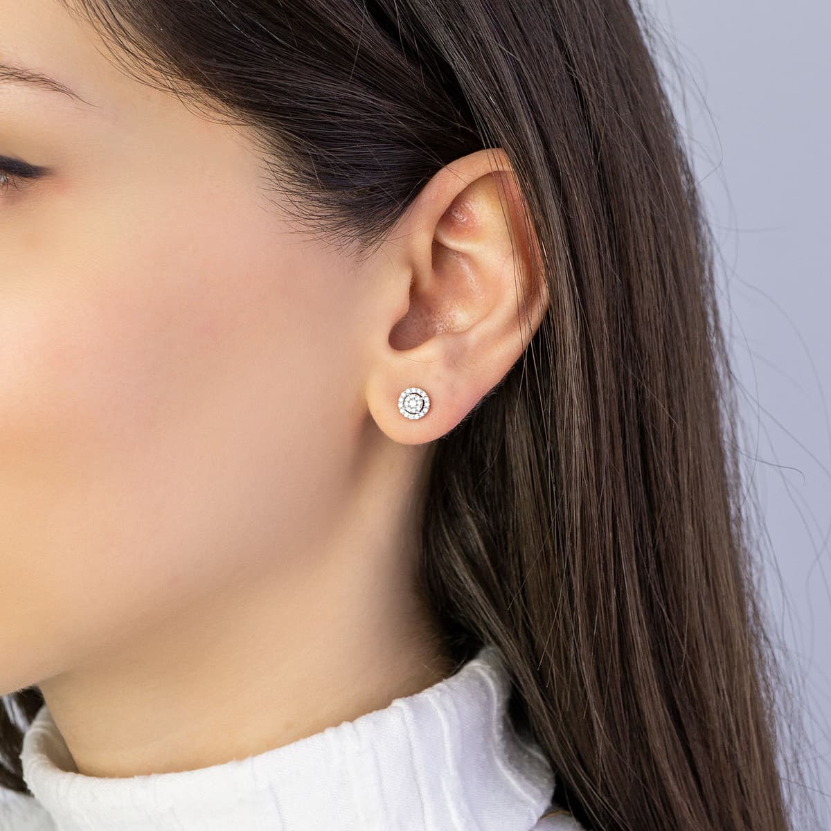 Women's Earrings Diamond Group Silver