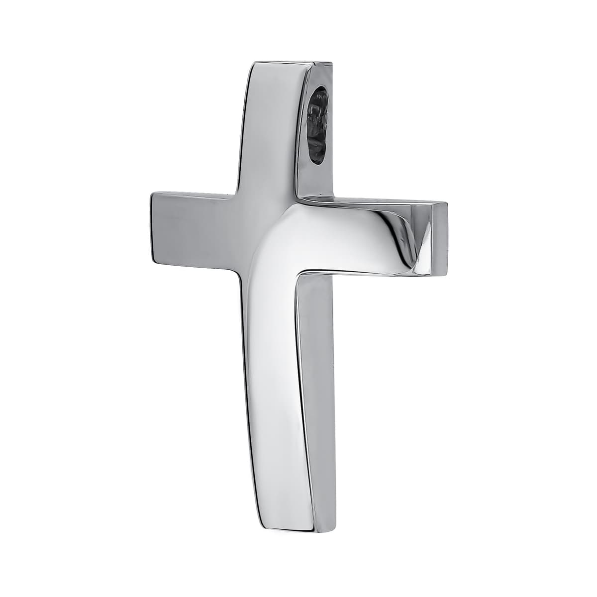 Σταυρός Βάπτισης Ανδρικός Σε Λευκό Χρυσό 18 Καρατίων ST3389