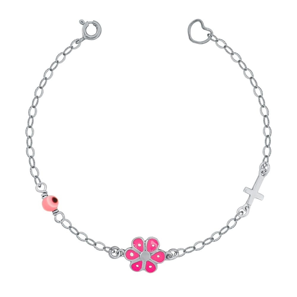 Παιδικό Βραχιόλι Mε Σχεδιάκια Από Ασήμι PVR440