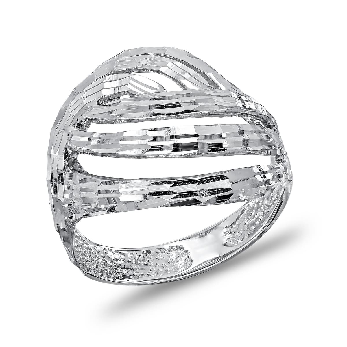 Δαχτυλίδι απο Λευκό Χρυσό 14 Καρατίων DX1934