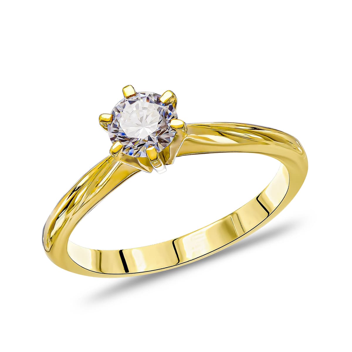 Μονόπετρο Δαχτυλίδι απο Κίτρινο Χρυσό 9 Καρατίων DX1947