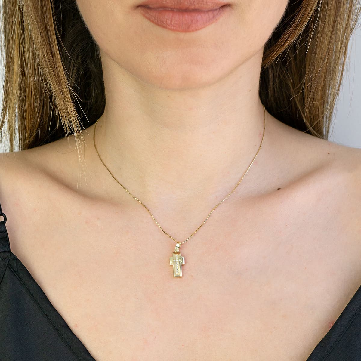 Girls' Baptism Crosses Gofas Gold