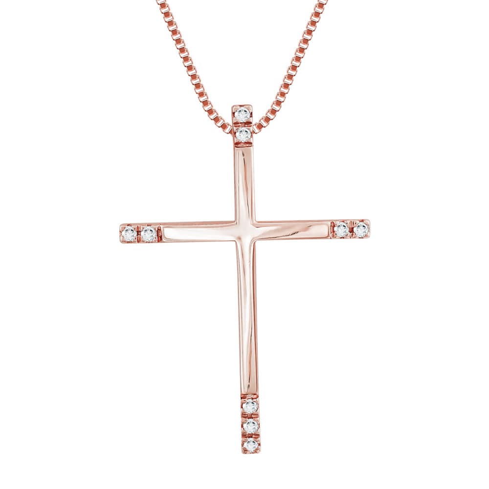 Girls' Baptism Crosses Gofas Rose Gold