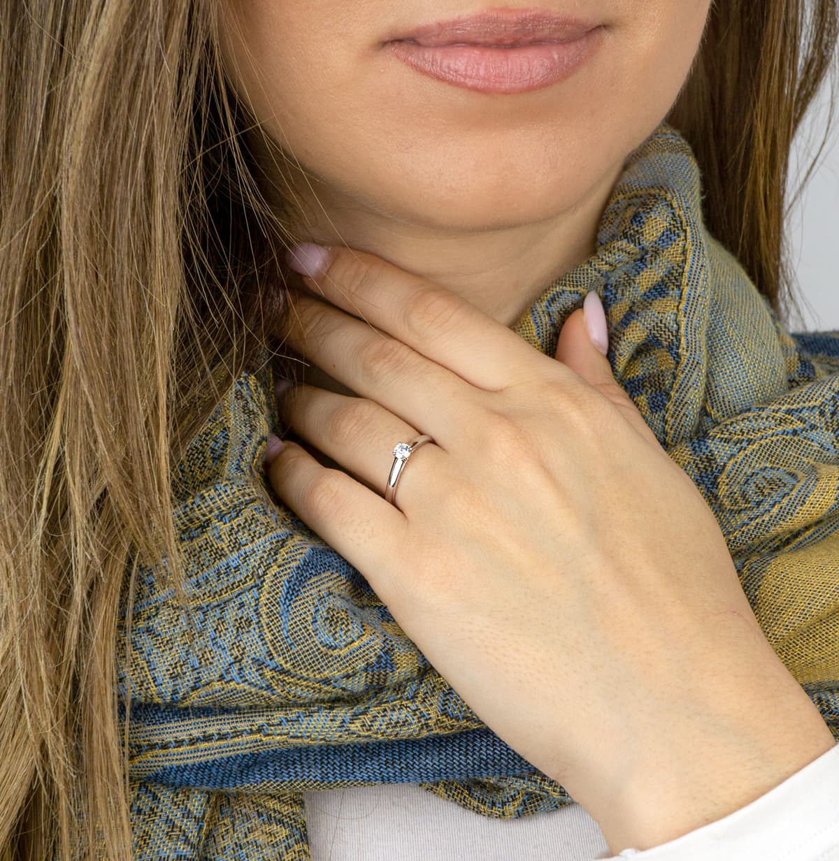 Women's Engagement Rings Diamond Group Silver