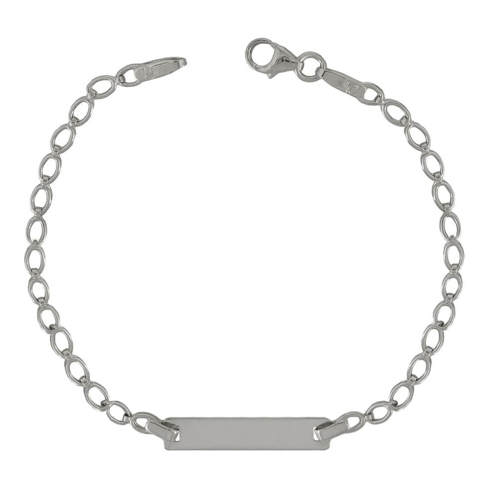 Παιδική Ταυτότητα από Λευκό Χρυσό 14 Καρατίων TVR667