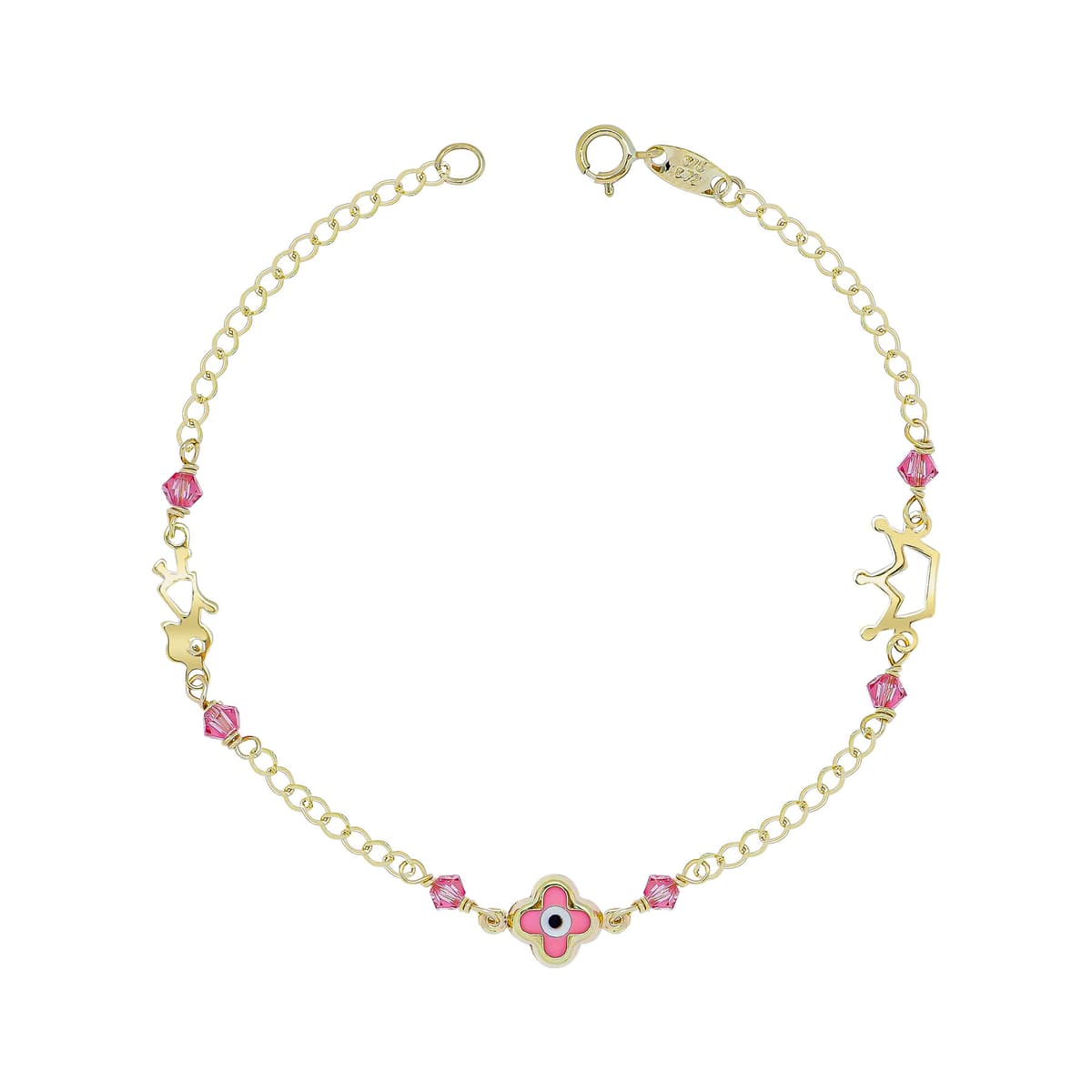 Παιδικό Βραχιόλι με Σχέδια Από Kίτρινο Χρυσό 9 Καρατίων PVR527