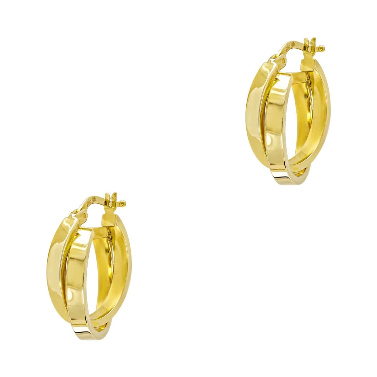 Σκουλαρίκια Kρίκοι απο Κίτρινο Χρυσό 14 Καρατίων SK3258