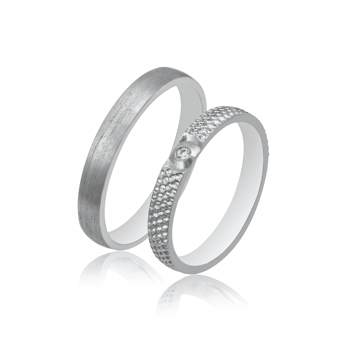 Λευκή Χρυσή Βέρα Γάμου WR523W